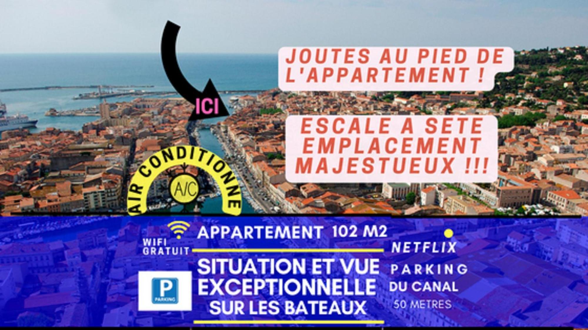Magnifique Appart 102 M2 Au Bord De L'Eau Hyper Centre 세테 외부 사진